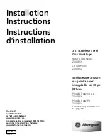 GE Monogram ZGU385L Installation Instructions Manual preview