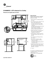 Preview for 2 page of GE Monogram ZGU48N6RWSS Dimensions And Specifications