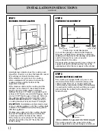 Preview for 12 page of GE Monogram ZGU650 Use And Care & Installation Manual