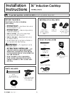 GE Monogram ZHU36 Installation Instructions Manual preview