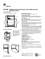 Preview for 1 page of GE Monogram ZIC360NM Datasheet