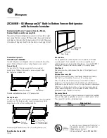 Preview for 2 page of GE MONOGRAM ZIC360NR Dimensions And Installation Information