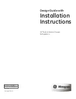 Предварительный просмотр 1 страницы GE Monogram ZIC360NXRH Installation Instructions Manual