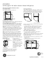 Preview for 1 page of GE Monogram ZICS360NX Datasheet