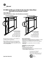 Предварительный просмотр 1 страницы GE Monogram ZICS36NA Dimension Manual