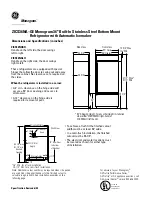 Предварительный просмотр 3 страницы GE Monogram ZICS36NA Dimension Manual