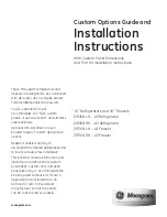 Preview for 1 page of GE Monogram ZIF36N LH Installation Instructions Manual