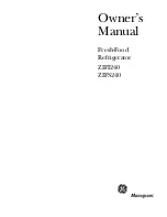 GE Monogram ZIFI240 Owner'S Manual preview