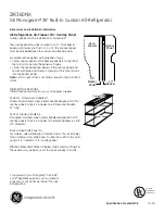 Preview for 4 page of GE Monogram ZIR360NX Dimensions And Installation Information