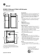 GE Monogram ZIR36ND Dimension Manual preview