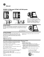 Preview for 4 page of GE Monogram ZIR36ND Dimension Manual