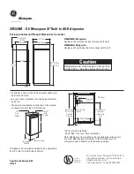 Preview for 1 page of GE Monogram ZIR36NM Dimension Manual