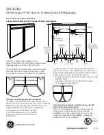 Предварительный просмотр 2 страницы GE Monogram ZIRP360NX Dimensions And Installation Information