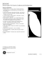 Предварительный просмотр 3 страницы GE Monogram ZIRP360NX Dimensions And Installation Information