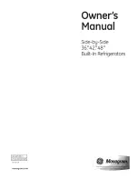 GE monogram ZIS360NXB Owner'S Manual preview