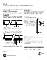 Preview for 2 page of GE Monogram ZIS420NX Dimensions And Installation Information