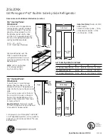 Preview for 3 page of GE Monogram ZIS420NX Dimensions And Installation Information