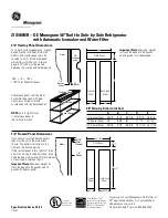 Предварительный просмотр 3 страницы GE Monogram ZIS480NR Datasheet