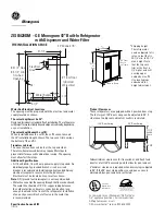 Preview for 1 page of GE MONOGRAM ZISB420DM Datasheet