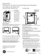 Preview for 1 page of GE Monogram ZISP420DTSS Dimensions And Installation Information