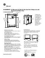 Preview for 1 page of GE Monogram ZISS360DMSS Datasheet