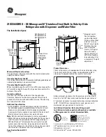 GE Monogram ZISS360DRSS Dimension Manual preview