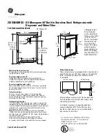 Preview for 1 page of GE MONOGRAM ZISS480DMSS Dimensions And Installation Information