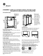 Preview for 1 page of GE Monogram ZISS480NRSS Dimension Manual