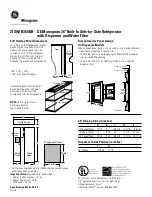 Preview for 3 page of GE Monogram ZISW/B360DR Installation Information