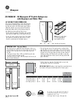 Preview for 3 page of GE MONOGRAM ZISW420DM Installation Information