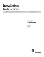 GE Monogram ZKD910 Installation Instructions Manual preview