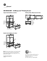 GE Monogram ZKD910BF Dimension Manual preview