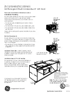 Предварительный просмотр 1 страницы GE Monogram ZSC1201NSS Dimensions And Installation Information