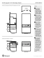 Предварительный просмотр 2 страницы GE Monogram ZTD910SFSS Dimension Manual