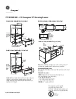 Preview for 1 page of GE Monogram ZTD910WBWW Dimensions And Installation Information