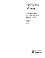 Preview for 1 page of GE Monogram ZV42 Owner'S Manual