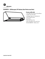 Предварительный просмотр 4 страницы GE MONOGRAM ZV48SSFSS Specifications