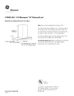 Предварительный просмотр 1 страницы GE MONOGRAM ZV800BJBB Dimensions And Specifications