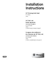 GE Monogram ZV830 Installation Instructions Manual предпросмотр