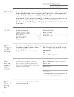 Preview for 2 page of GE Monogram ZV850 Owner'S Manual