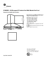 GE Monogram ZV950SDSS Dimensions And Specifications preview