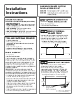 Preview for 1 page of GE Monogram ZXD27B Installation Instructions