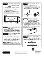 Preview for 2 page of GE Monogram ZXD27B Installation Instructions