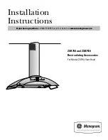 Preview for 1 page of GE Monogram ZXR7510 Installation Instructions Manual