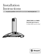 Preview for 1 page of GE Monogram ZXR8510 Installation Instructions Manual