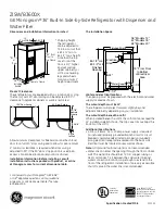 GE MonogramZISW/B360DX Dimensions And Installation Information preview