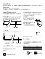 Preview for 2 page of GE MonogramZISW/B360DX Dimensions And Installation Information