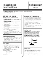 Preview for 8 page of GE MTE18 Owner'S Manual And Installation Instructions