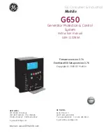 GE Multilin G650 Manual preview