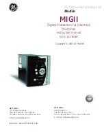 GE Multilin MIGII Instruction Manual preview